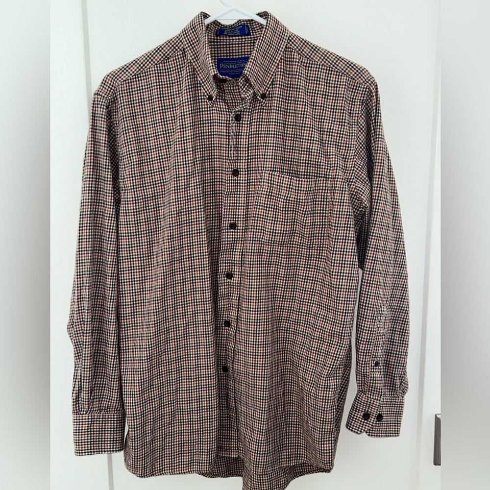 Pendleton Canterbury Cloth Check Button Down Shir… - image 1